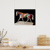 Poster Cheval anatomique (Cuisine)
