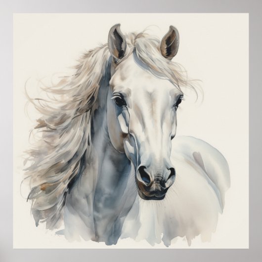 Poster Cheval animal Silver Spirit (Devant)