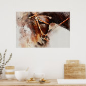 Poster Cheval Aquarelle Art (Cuisine)