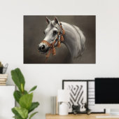 Poster Cheval arabe Beaux-Arts (Bureau à domicile)