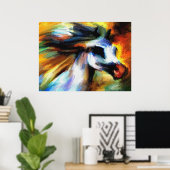 Poster Cheval arabe coloré (Bureau à domicile)