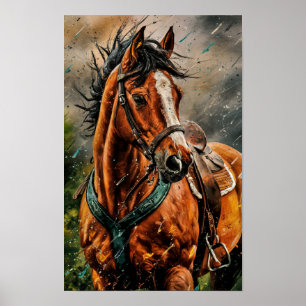 Poster Cheval Art Wild Horse Art Horse Gallery Art Paint