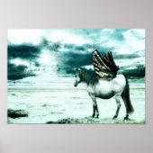 Poster cheval avec ailes (Devant)