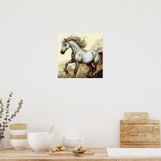 Poster Cheval blanc (Cuisine)