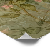 Poster Cheval blanc avec des roses (Coin)