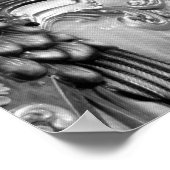 Poster Cheval blanc et noir Merry-Go-Round (Coin)