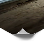 Poster Cheval Blanc Sur La Plage (Coin)