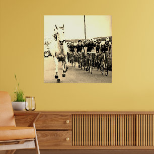 Poster Cheval Blanc Tour De France 1975 Couleur Redux