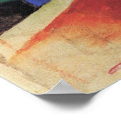 Poster Cheval bleu avec arc-en-ciel par Franz Marc (Coin)