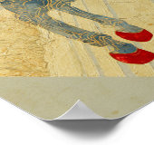 Poster Cheval bleu royal orné (Coin)