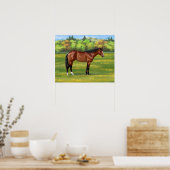 Poster Cheval Brown Bay Quarter (Cuisine)