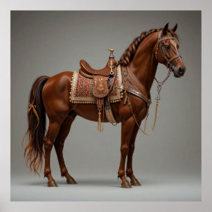 Poster Cheval Brun Élégant