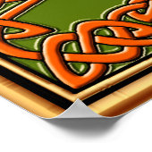 Poster Cheval captif médiéval en Design de noeud celtique (Coin)