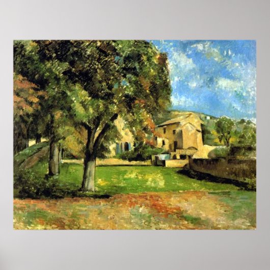 Poster Cheval-Châtaigniers - Paul Cezanne - c1890 (Devant)