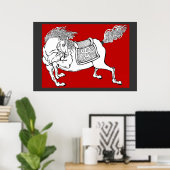 Poster Cheval chinois (Bureau à domicile)