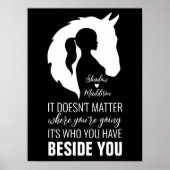 Poster Cheval citation cheval et fille cheval amoureux no (Devant)