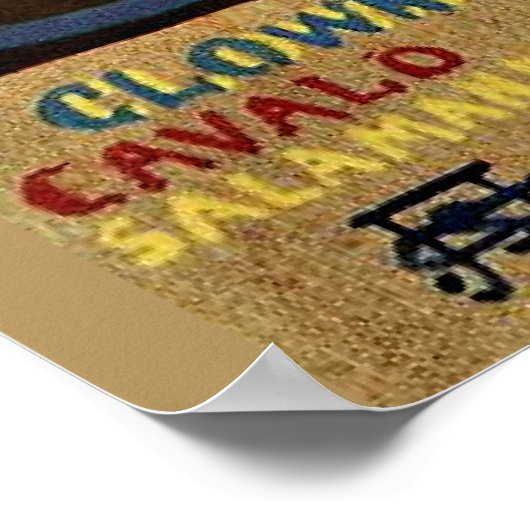 Poster Cheval clown, peinture d'art, (Coin)