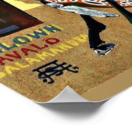 Poster Cheval clown, peinture d'art, (Coin)