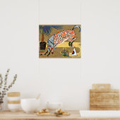 Poster Cheval clown, peinture d'art, (Cuisine)