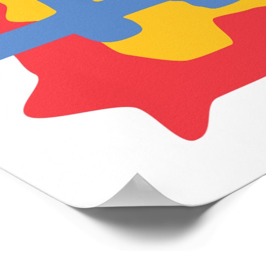 Poster Cheval coloré saut Silhouette équestre (Coin)