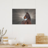 Poster Cheval contre nuages (Cuisine)