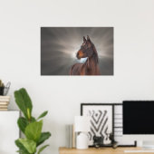 Poster Cheval contre nuages (Bureau à domicile)