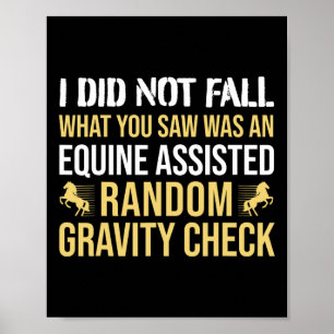 Poster Cheval - Contrôle de la gravité - Équitation