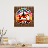 Poster cheval cool cheval de selle Western (Cuisine)