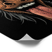 Poster Cheval cool Montrant Langue Chevaux Équitation À C (Coin)