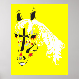 Poster cheval crâne à sucre