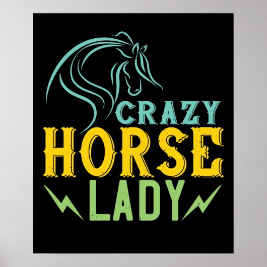 Poster Cheval - Crazy Horse Lady (Devant)
