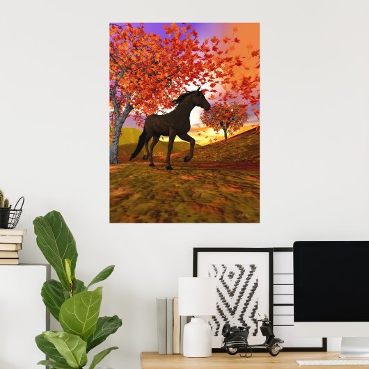 Poster Cheval d'automne (Bureau à domicile)