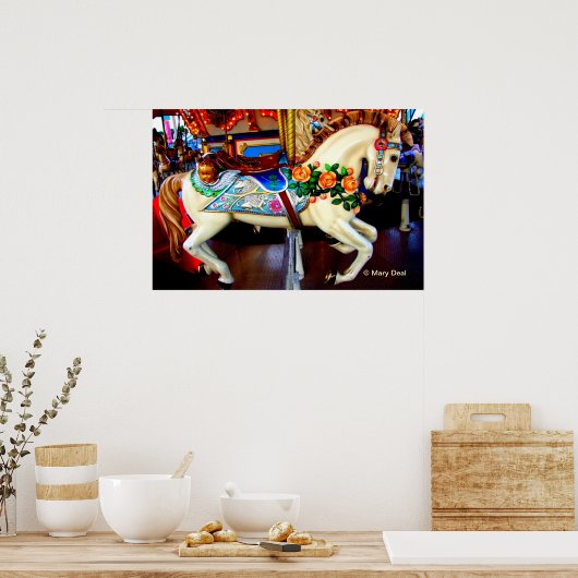 Poster Cheval de carrousel - 1 (Cuisine)