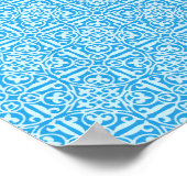 Poster Cheval de carrousel - Cobalt et Sky Blue (Coin)