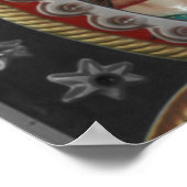 Poster Cheval De Carrousel En Miroir Couleur Partielle (Coin)