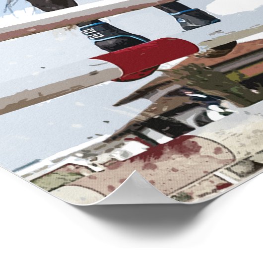 Poster Cheval de cavalier en compétition (Coin)