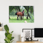 Poster Cheval de course - 0037 (Bureau à domicile)