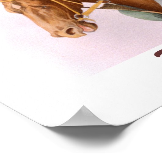 Poster Cheval de course et Jockey (Coin)