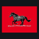 Poster Cheval de course Red Grey Pop Art<br><div class="desc">Freedom Calling - Rund Wild Horse Poster Imprimer - Horse Power Nature Animaux Inspiration Motivationnelle Posters - Pop Art Animal Image Animal</div>