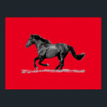 Poster Cheval de course Red Grey Pop Art<br><div class="desc">Freedom Calling - Rund Wild Horse Poster Imprimer - Horse Power Nature Animaux Inspiration Motivationnelle Posters - Pop Art Animal Image Animal</div>