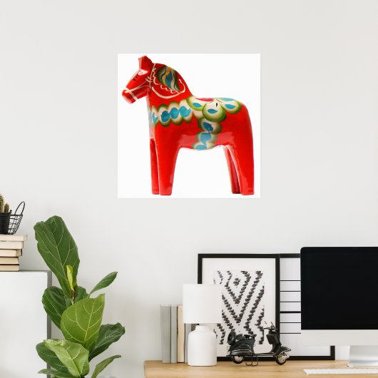 Poster Cheval de Dala Suède (Bureau à domicile)