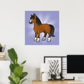 Poster Cheval de dessin animé (Bureau à domicile)