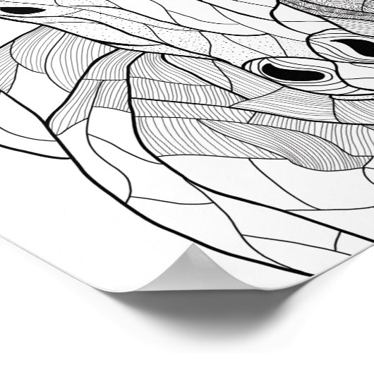 Poster Cheval de Doodle (Coin)