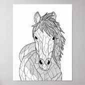 Poster Cheval de Doodle (Devant)