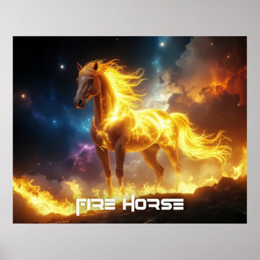 POSTER CHEVAL DE FEU - 2026 - ZODIAQUE CHINOIS (Devant)