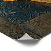 Poster Cheval de feu abstrait – Conception d'art équin mo (Coin)