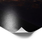 Poster Cheval de guerre gothique Friesian Horse (Coin)