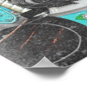 Poster Cheval de Jeu-Go-Round Grungy (Coin)