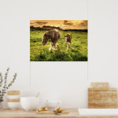 Poster Cheval de la mère et du poulain (Cuisine)