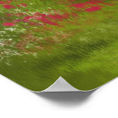 Poster Cheval de l'Arabe Noir dans la prairie de printemp (Coin)